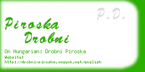 piroska drobni business card